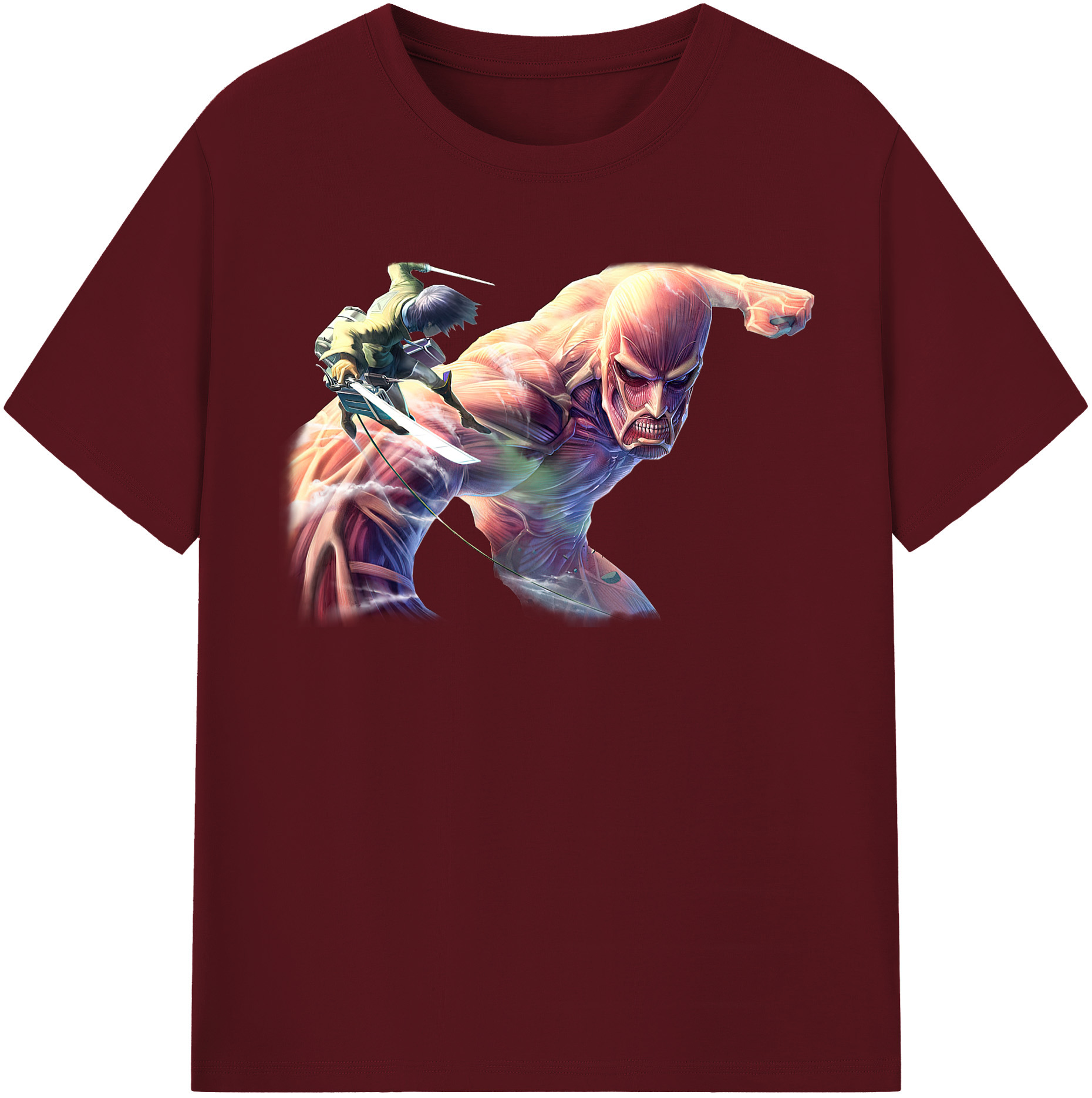 （画像用） 進撃の巨人 Attack on Titan 綿100％半袖Tシャツ（フロントプリント）